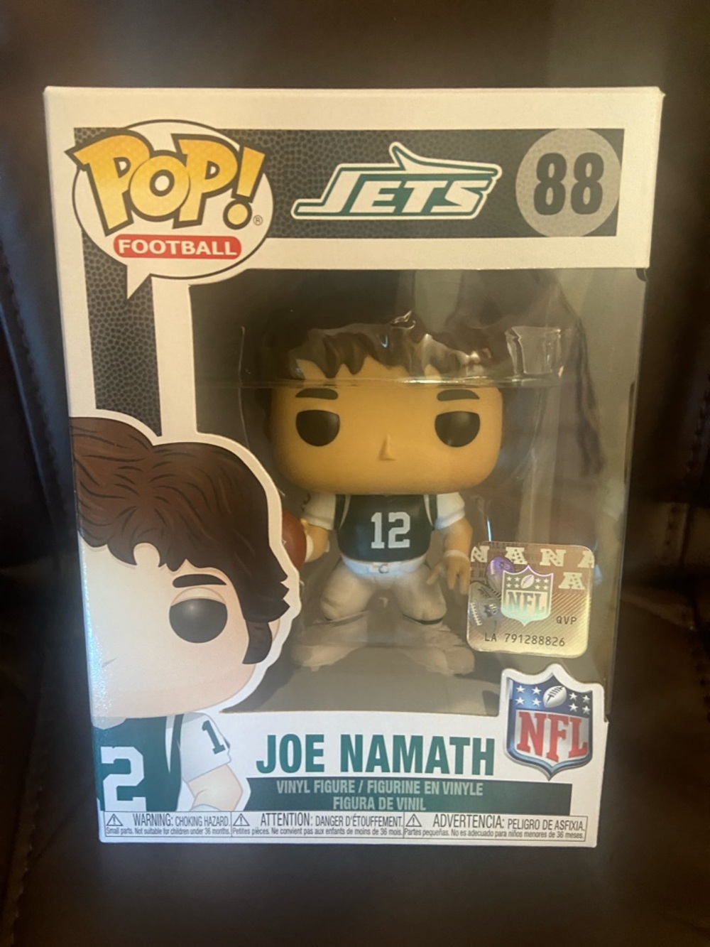 Funko Pop! Joe Namath Jets Vinyl Figure - Green, White, Black